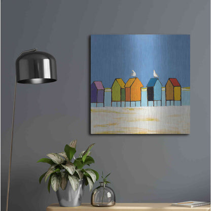 Luxe Metal Art 'Cabanas II' by Phyllis Adams, Metal Wall Art,24x24