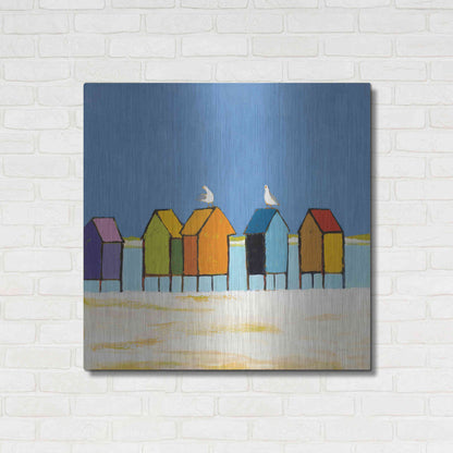 Luxe Metal Art 'Cabanas II' by Phyllis Adams, Metal Wall Art,36x36