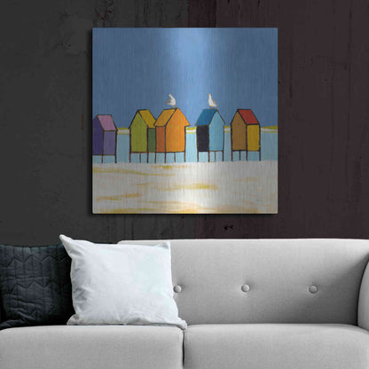 Luxe Metal Art 'Cabanas II' by Phyllis Adams, Metal Wall Art,36x36