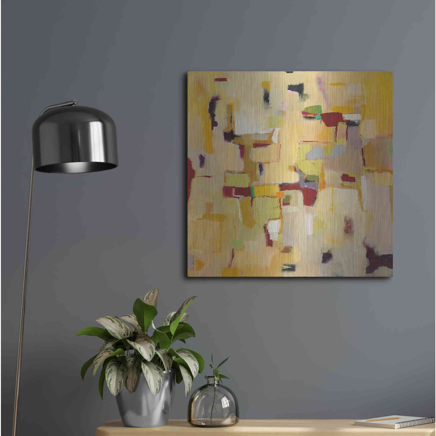 Luxe Metal Art 'Autumn Glow' by Phyllis Adams, Metal Wall Art,24x24