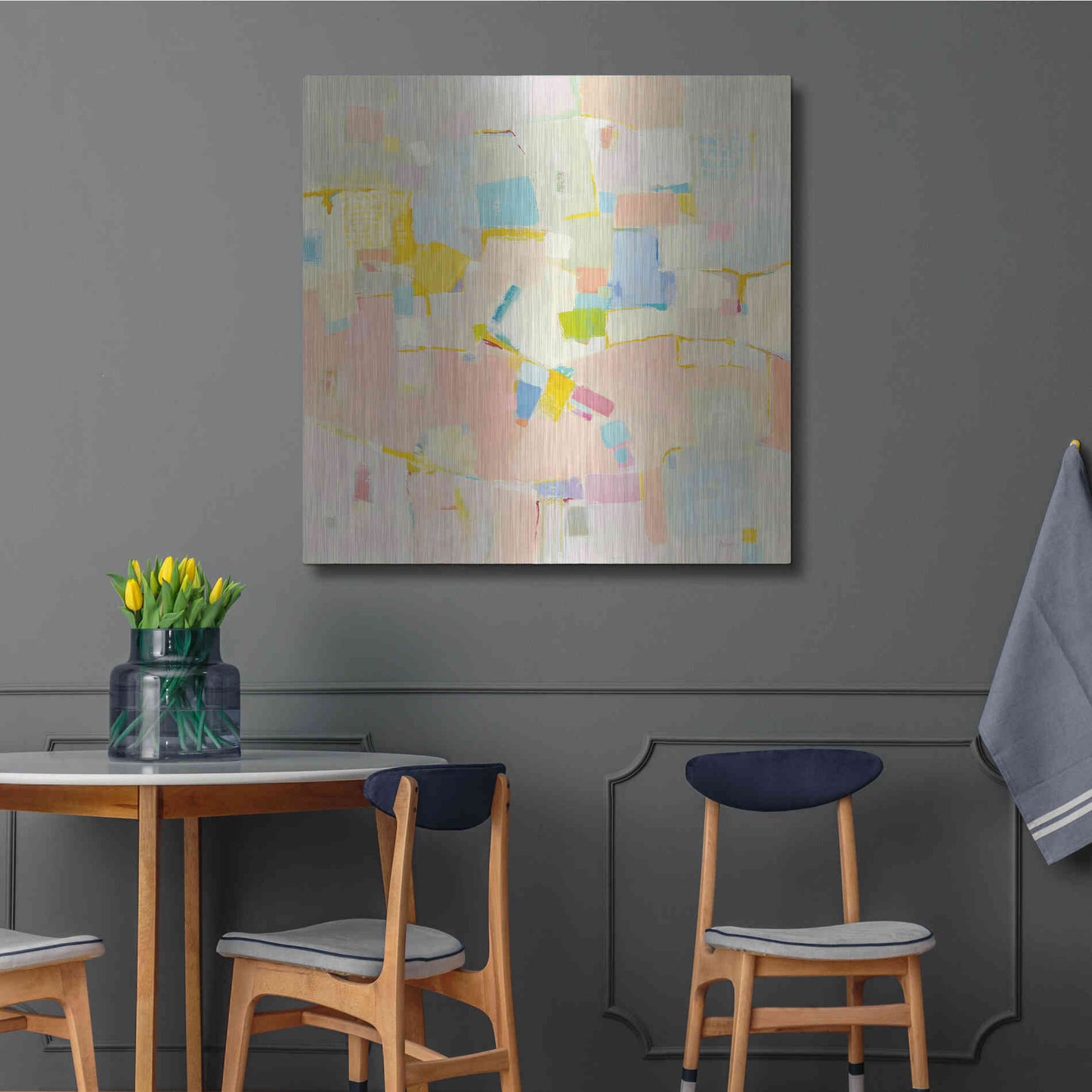 Luxe Metal Art 'Block Party' by Phyllis Adams, Metal Wall Art,36x36