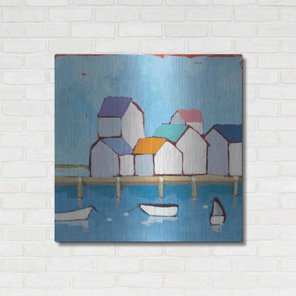 Luxe Metal Art 'The Wharf' by Phyllis Adams, Metal Wall Art,36x36