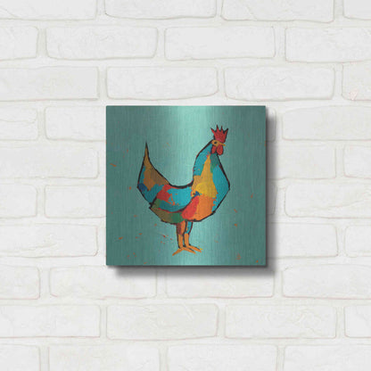 Luxe Metal Art 'The Strutter' by Phyllis Adams, Metal Wall Art,12x12