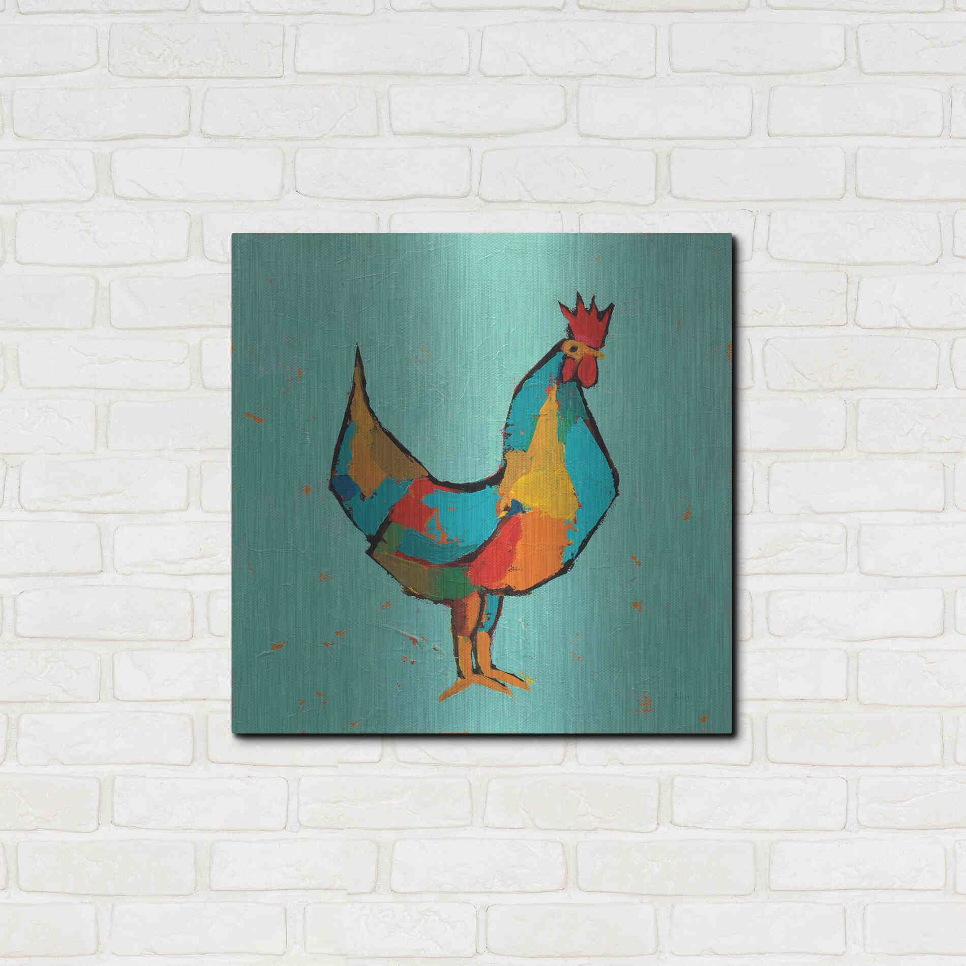 Luxe Metal Art 'The Strutter' by Phyllis Adams, Metal Wall Art,24x24