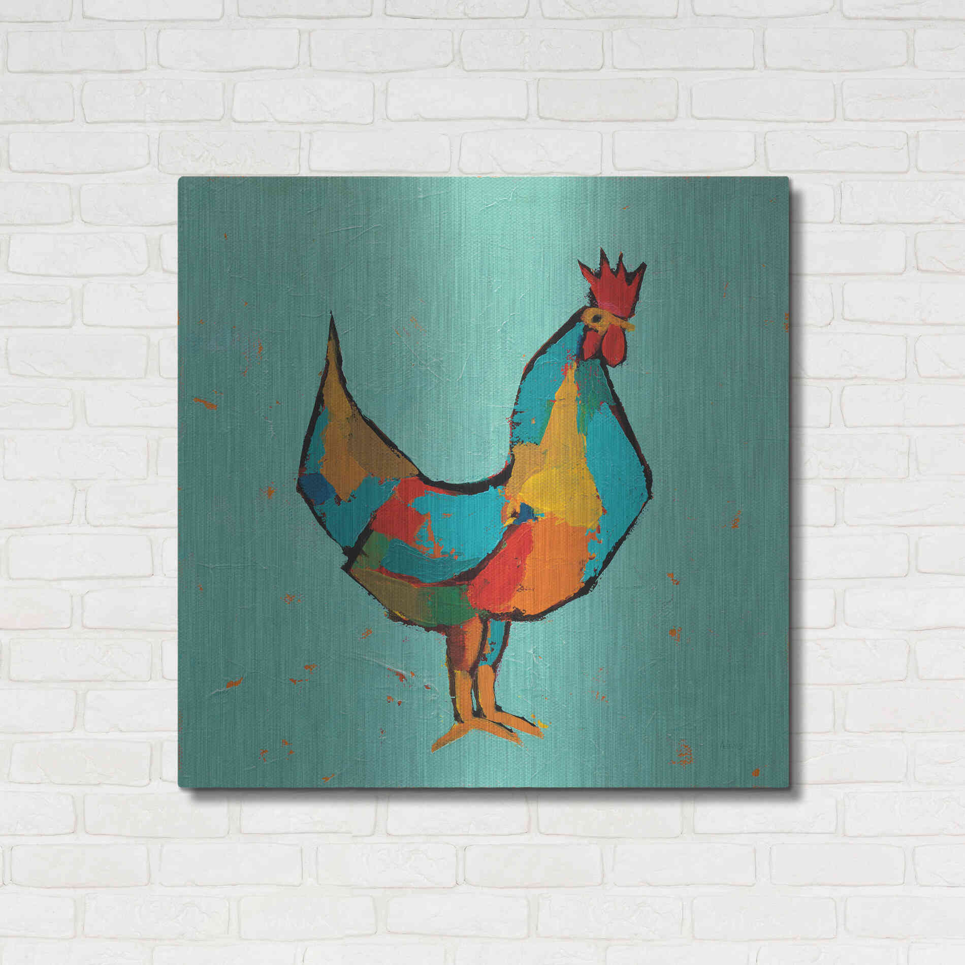 Luxe Metal Art 'The Strutter' by Phyllis Adams, Metal Wall Art,36x36