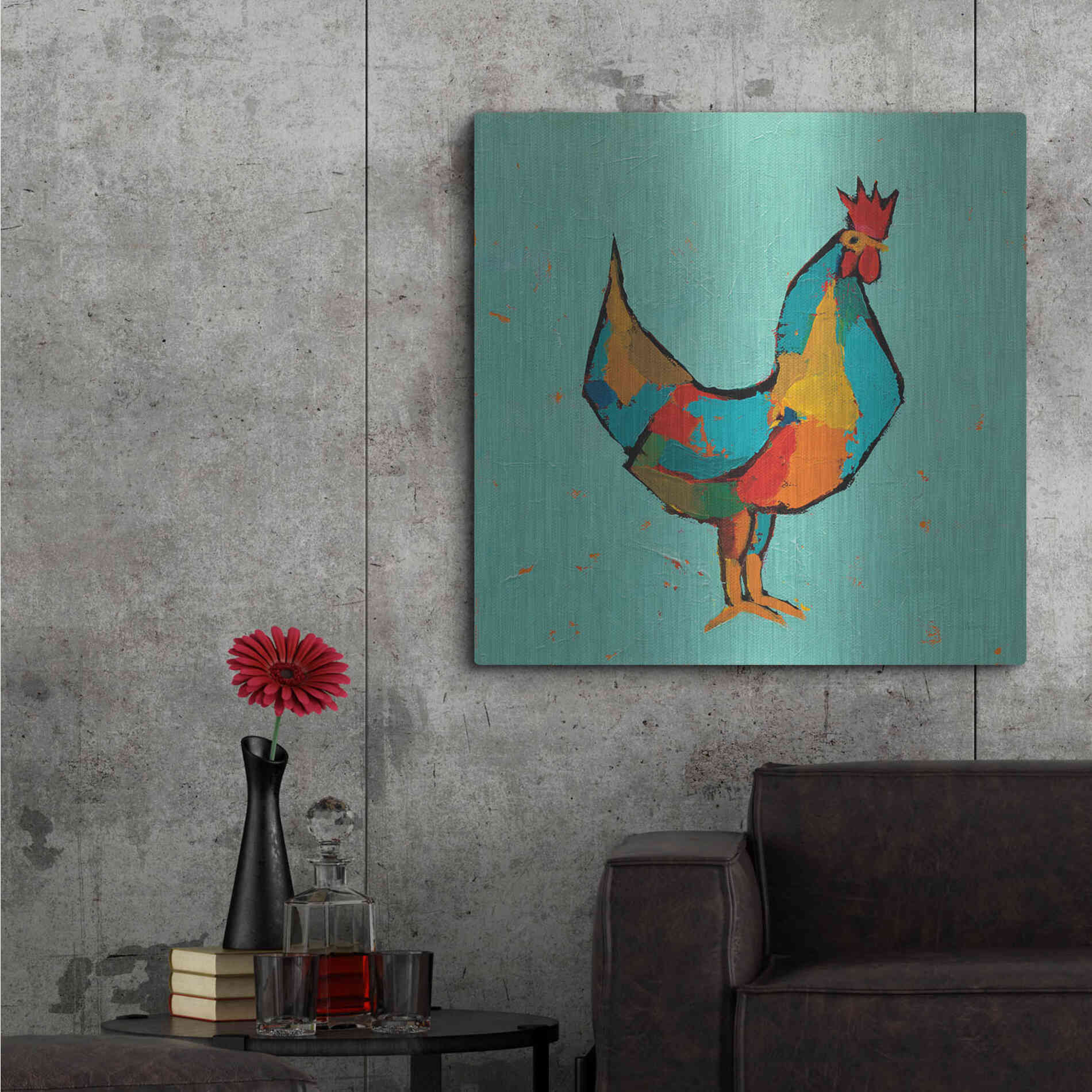 Luxe Metal Art 'The Strutter' by Phyllis Adams, Metal Wall Art,36x36