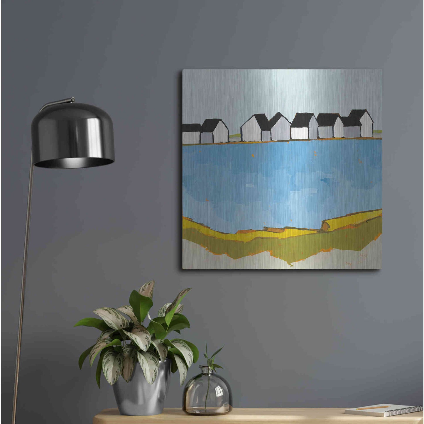 Luxe Metal Art 'A Summer's Day' by Phyllis Adams, Metal Wall Art,24x24