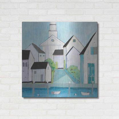 Luxe Metal Art 'Harbor Town III No Sign Light' by Phyllis Adams, Metal Wall Art,36x36