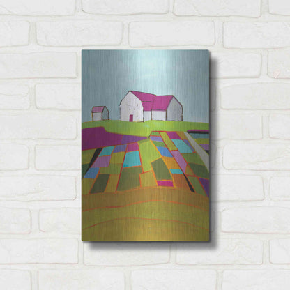 Luxe Metal Art 'Field of Dreams' by Phyllis Adams, Metal Wall Art,12x16