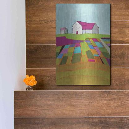 Luxe Metal Art 'Field of Dreams' by Phyllis Adams, Metal Wall Art,12x16