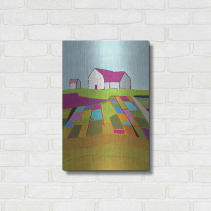 Luxe Metal Art 'Field of Dreams' by Phyllis Adams, Metal Wall Art,16x24