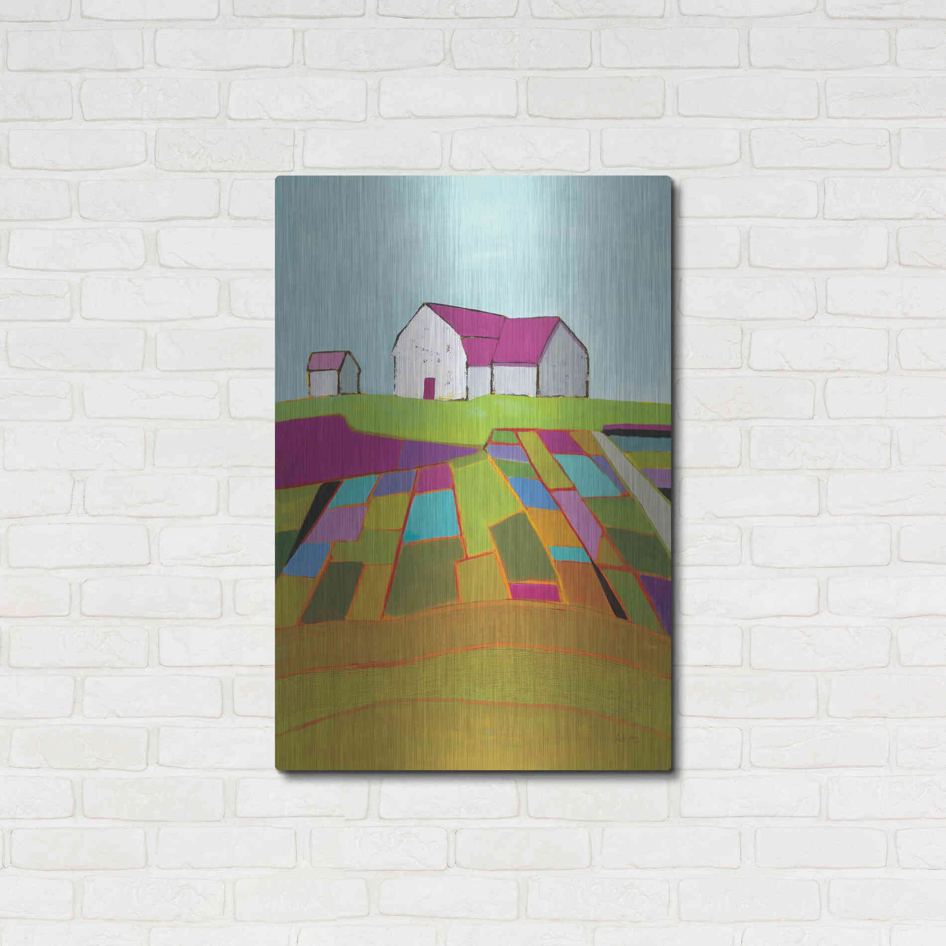 Luxe Metal Art 'Field of Dreams' by Phyllis Adams, Metal Wall Art,24x36