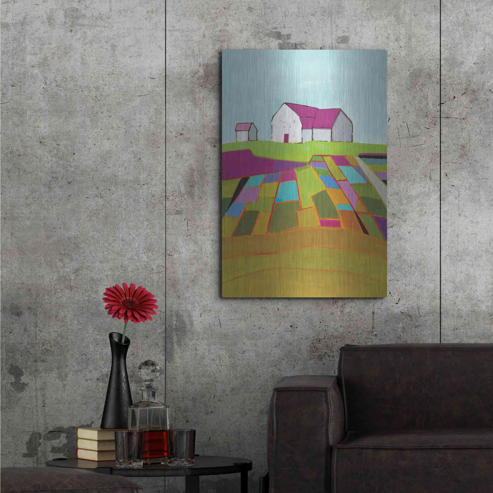 Luxe Metal Art 'Field of Dreams' by Phyllis Adams, Metal Wall Art,24x36