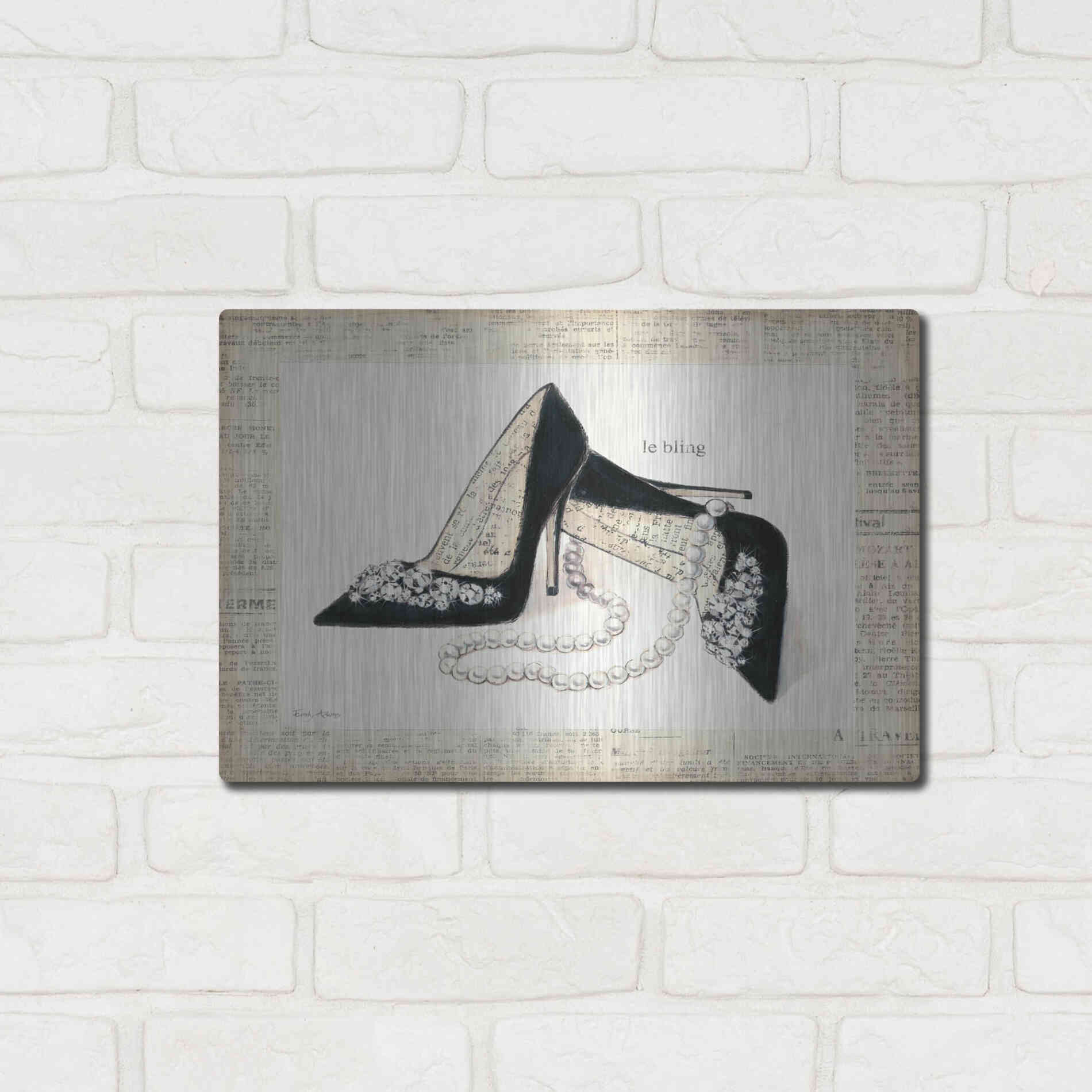 Luxe Metal Art 'From Emilys Closet IV' by Emily Adams, Metal Wall Art,16x12