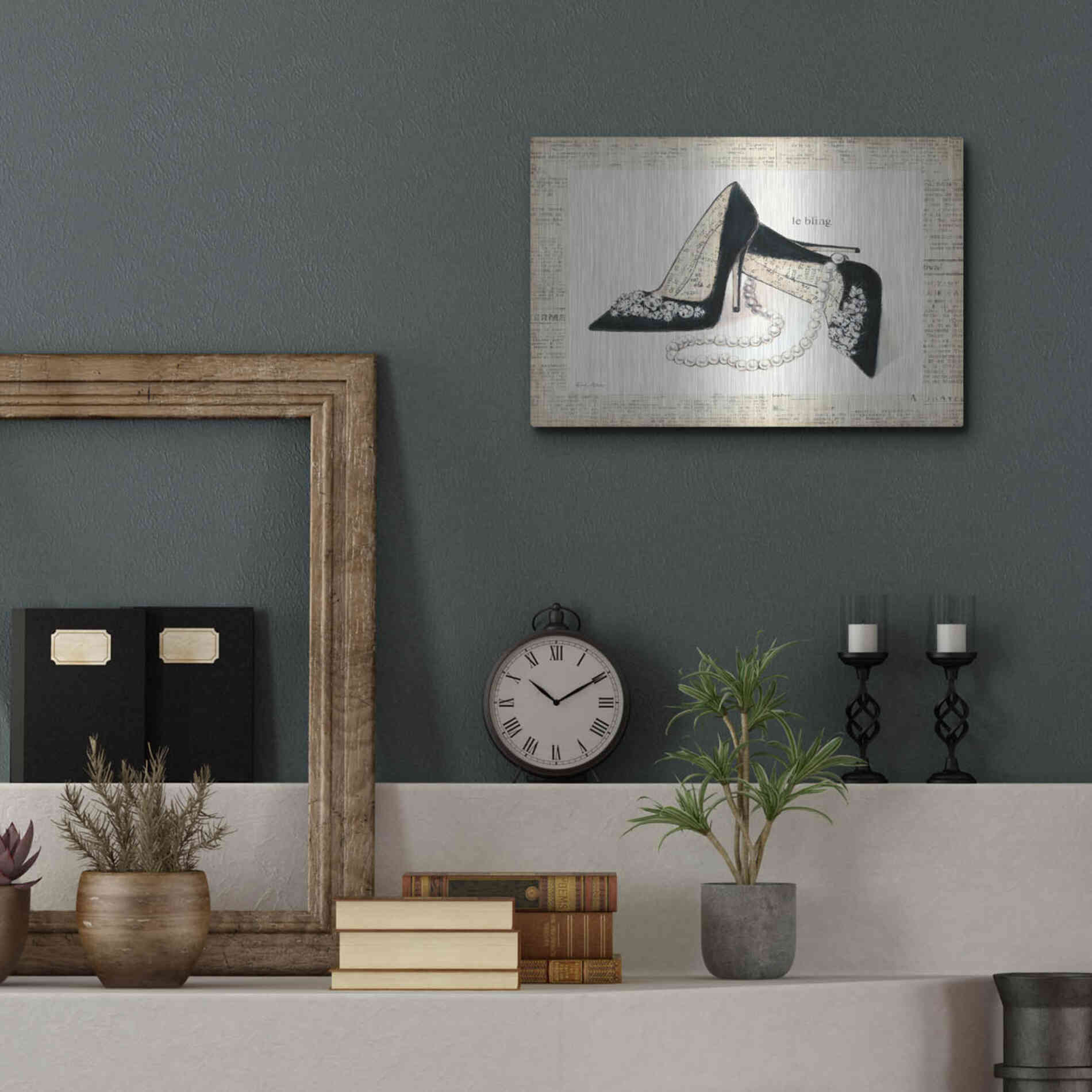 Luxe Metal Art 'From Emilys Closet IV' by Emily Adams, Metal Wall Art,16x12