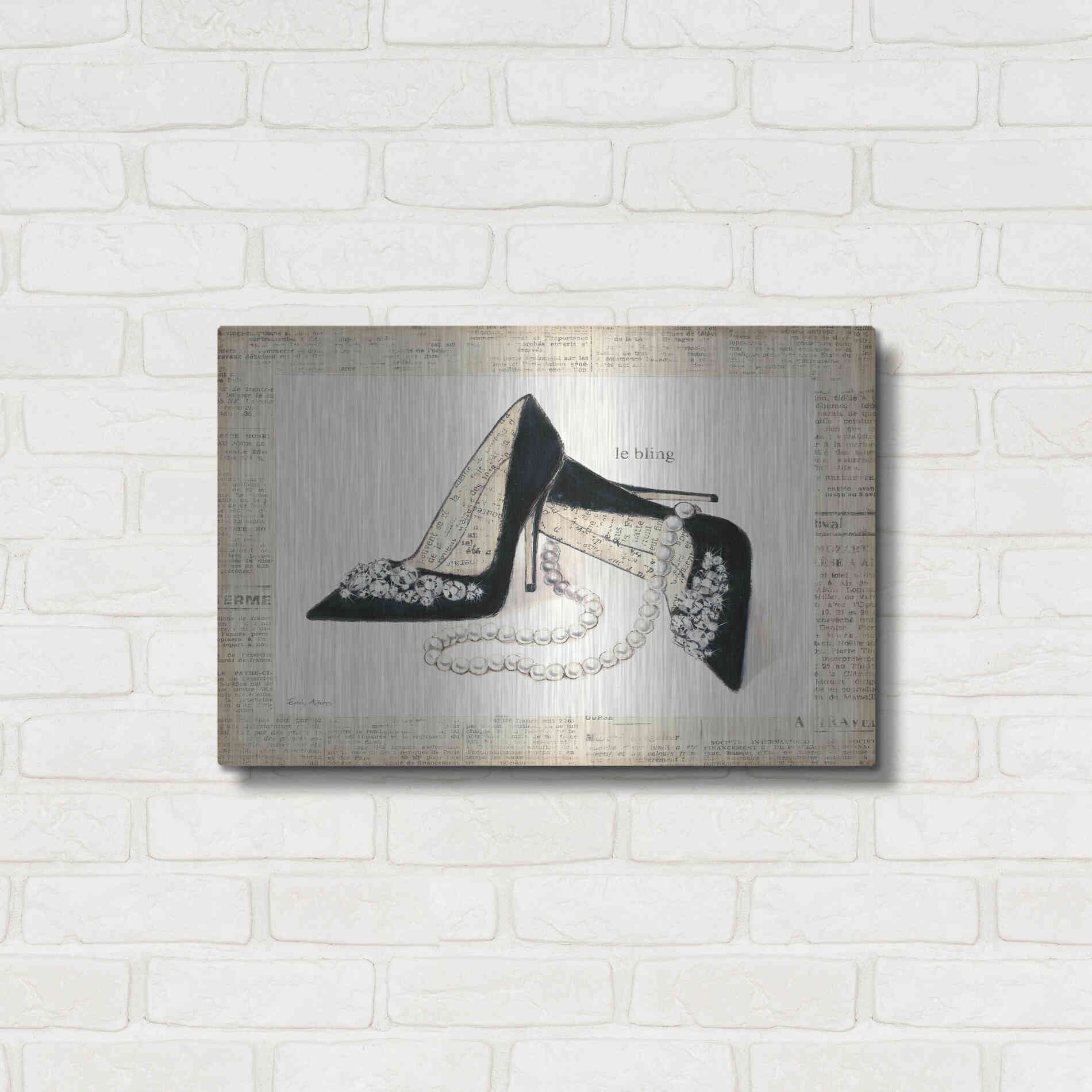 Luxe Metal Art 'From Emilys Closet IV' by Emily Adams, Metal Wall Art,24x16