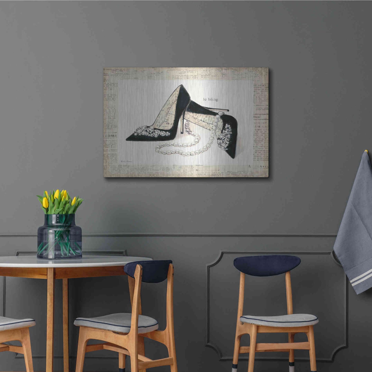 Luxe Metal Art 'From Emilys Closet IV' by Emily Adams, Metal Wall Art,36x24