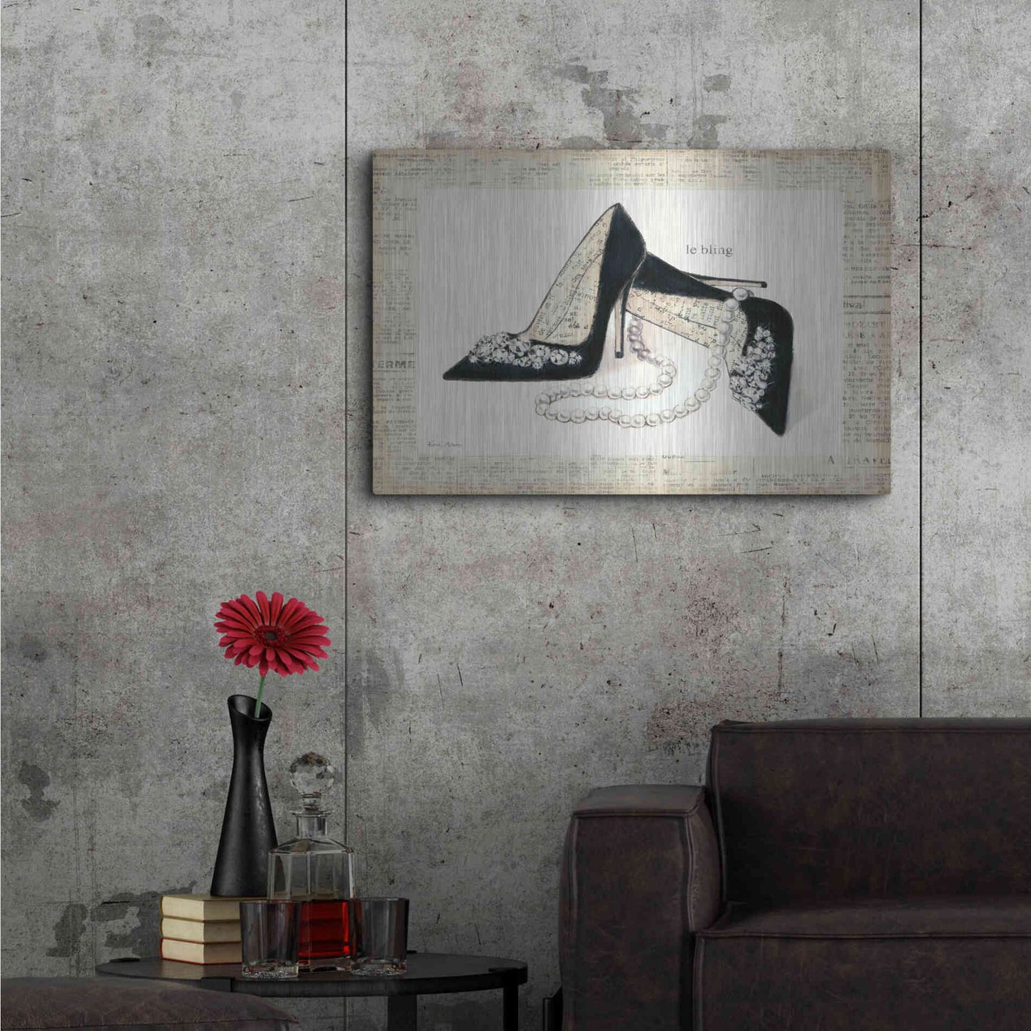 Luxe Metal Art 'From Emilys Closet IV' by Emily Adams, Metal Wall Art,36x24