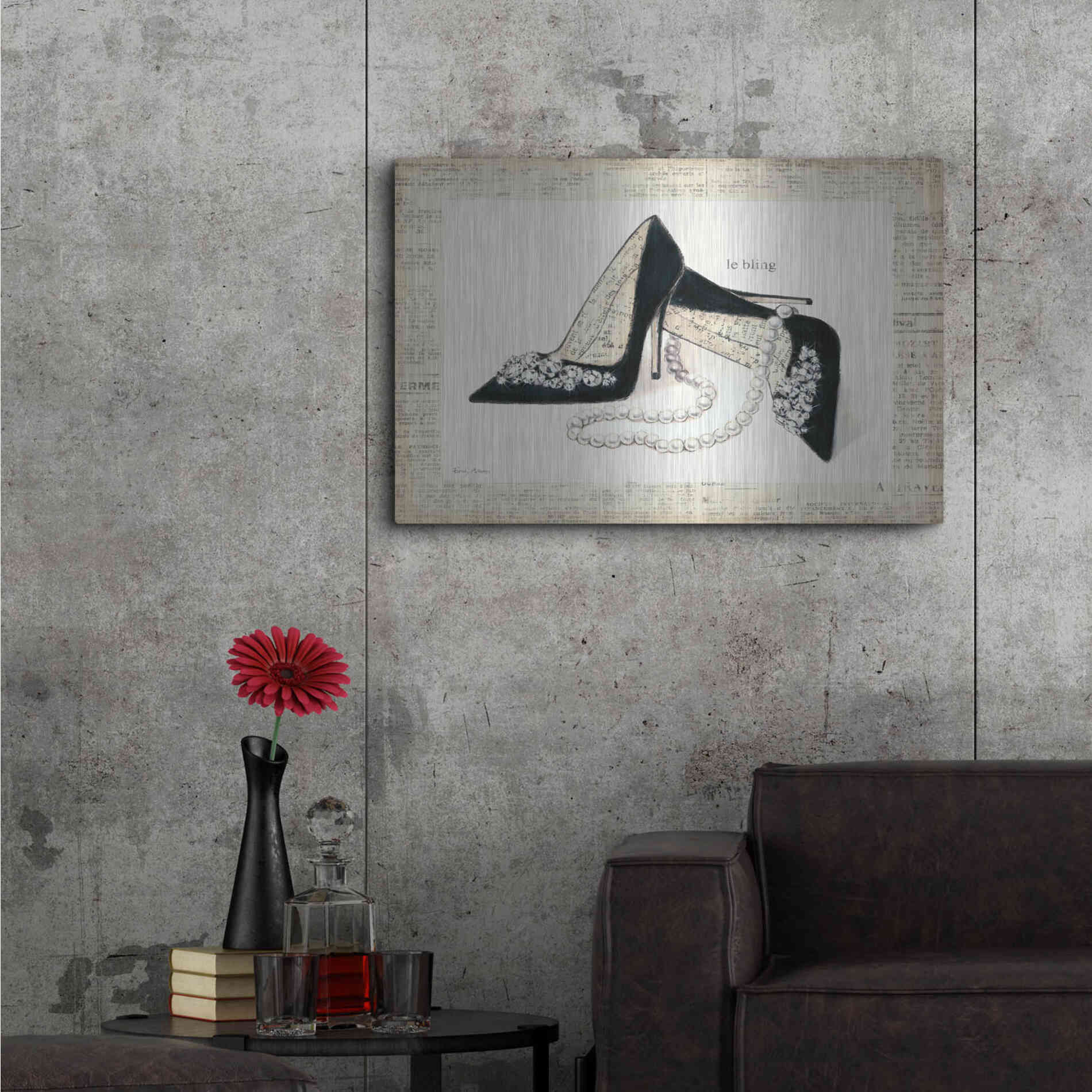 Luxe Metal Art 'From Emilys Closet IV' by Emily Adams, Metal Wall Art,36x24