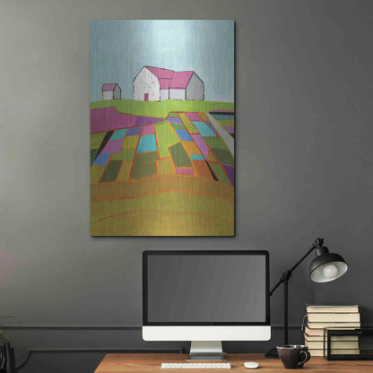 Luxe Metal Art 'Field of Dreams Light' by Phyllis Adams, Metal Wall Art,24x36