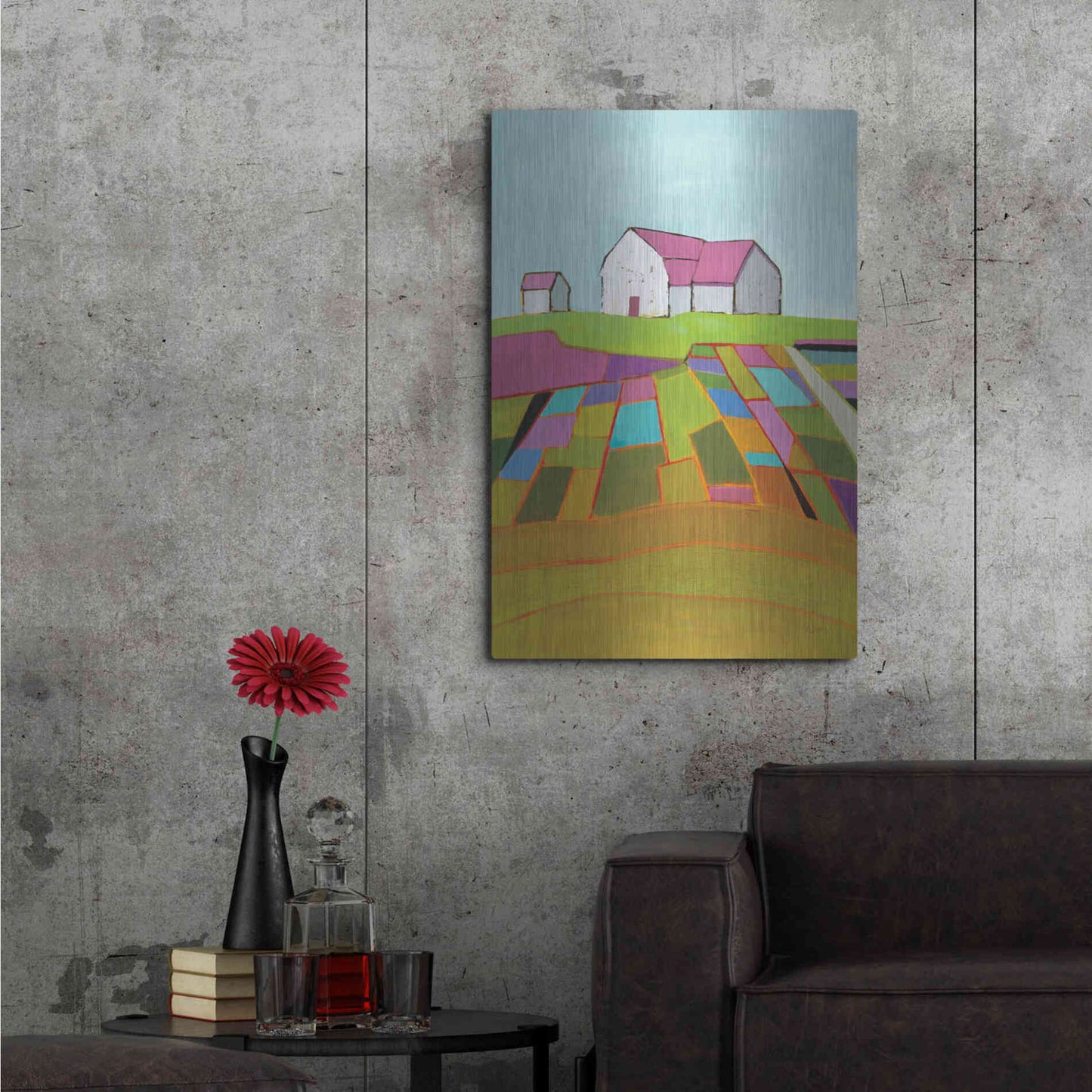 Luxe Metal Art 'Field of Dreams Light' by Phyllis Adams, Metal Wall Art,24x36