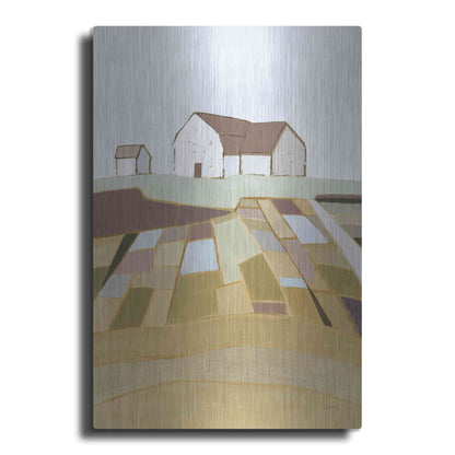Luxe Metal Art 'Field of Dreams Neutral' by Phyllis Adams, Metal Wall Art