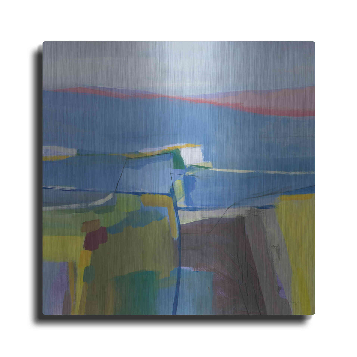 Luxe Metal Art 'Hill Side' by Jo Maye, Metal Wall Art