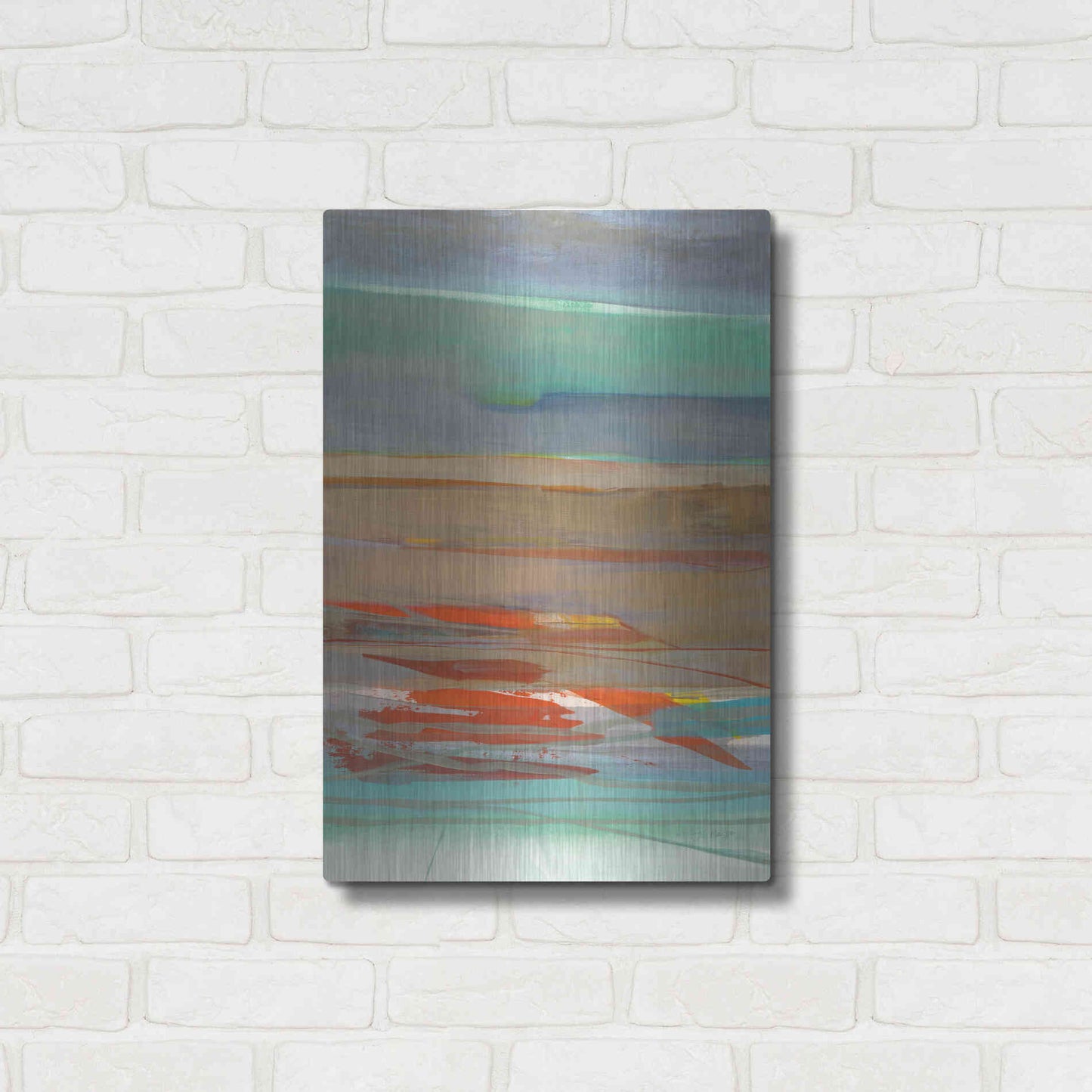 Luxe Metal Art 'Layers' by Jo Maye, Metal Wall Art,16x24