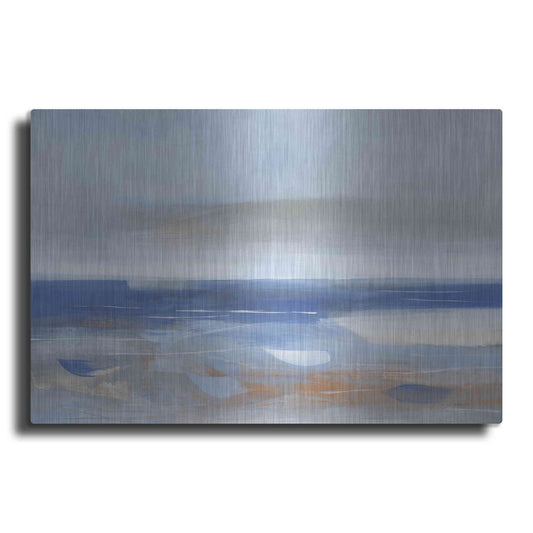 Luxe Metal Art 'Calm Sea' by Jo Maye, Metal Wall Art