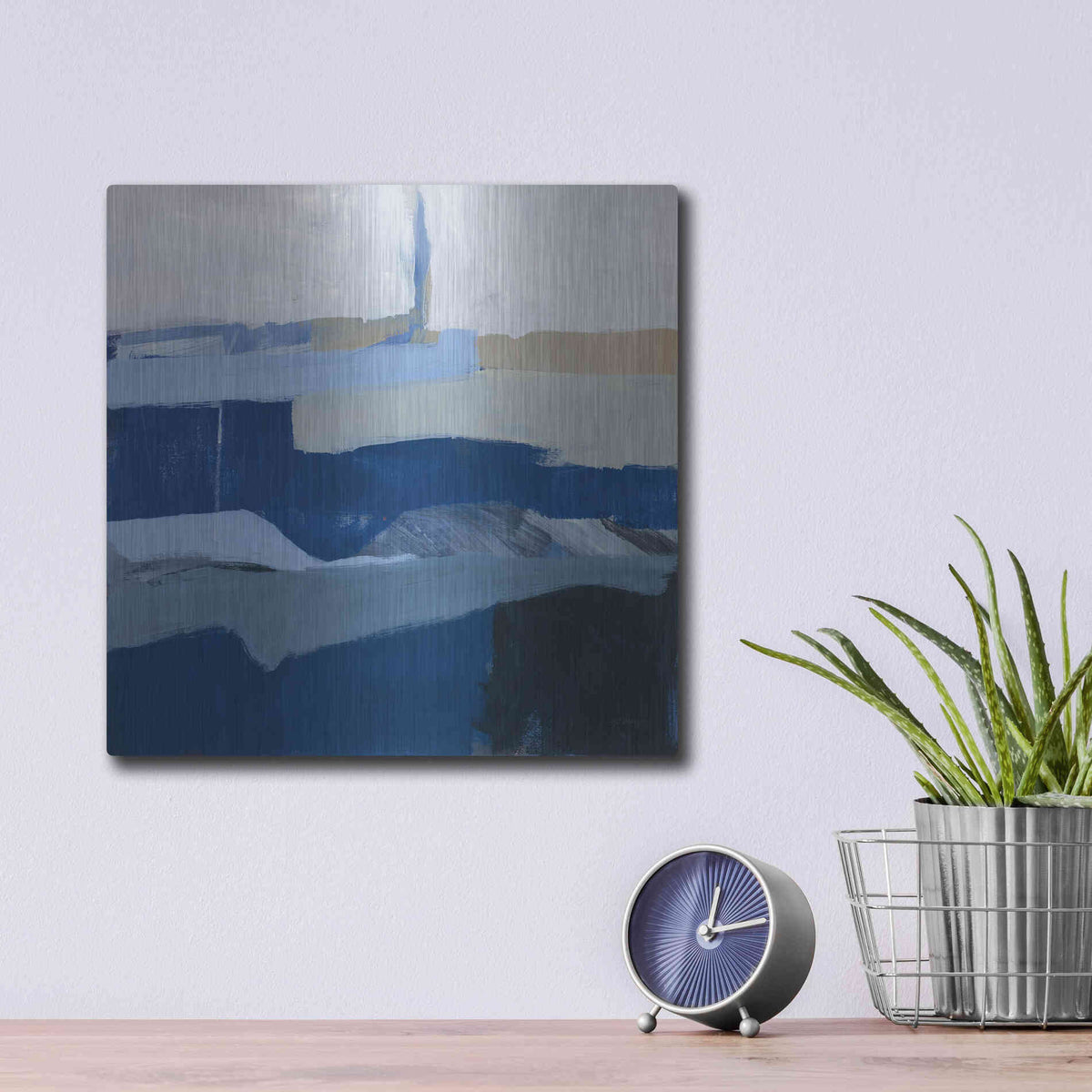 Luxe Metal Art 'Crisp Day' by Jo Maye, Metal Wall Art,12x12