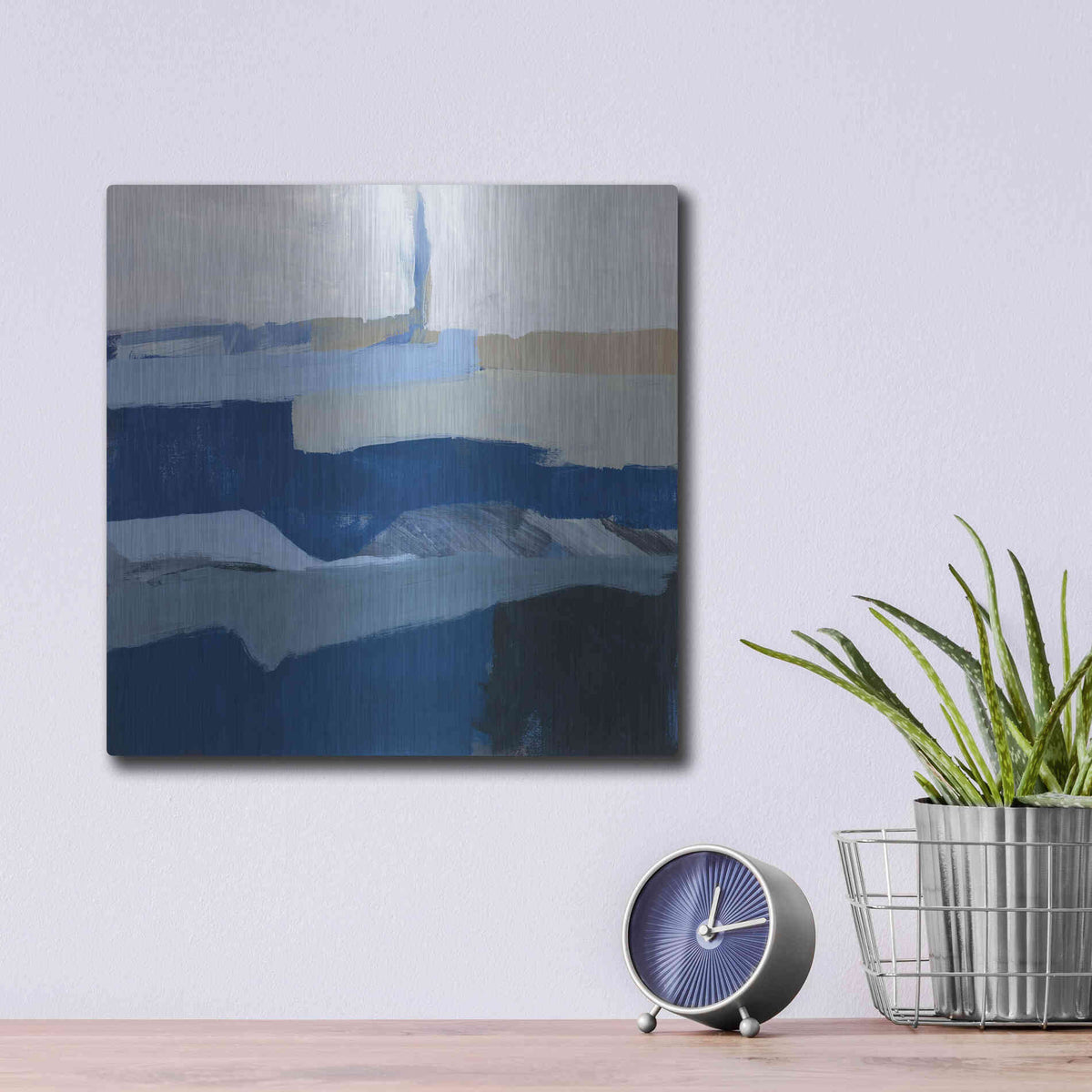 Luxe Metal Art 'Crisp Day v2' by Jo Maye, Metal Wall Art,12x12