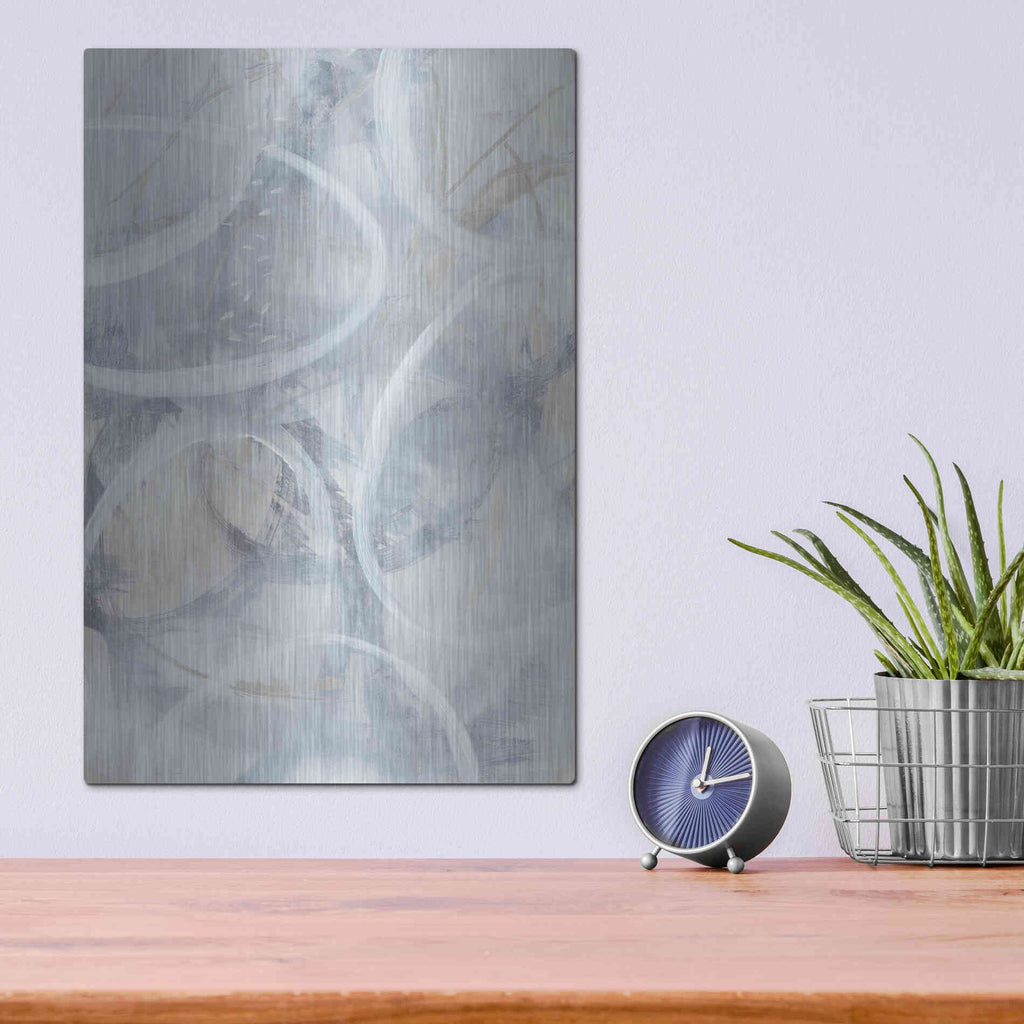 Luxe Metal Art 'Float I' by Jo Maye, Metal Wall Art,12x16