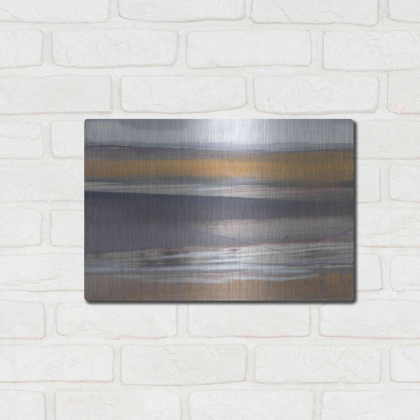 Luxe Metal Art 'Misty Morning' by Jo Maye, Metal Wall Art,16x12