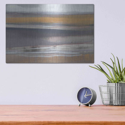 Luxe Metal Art 'Misty Morning' by Jo Maye, Metal Wall Art,16x12