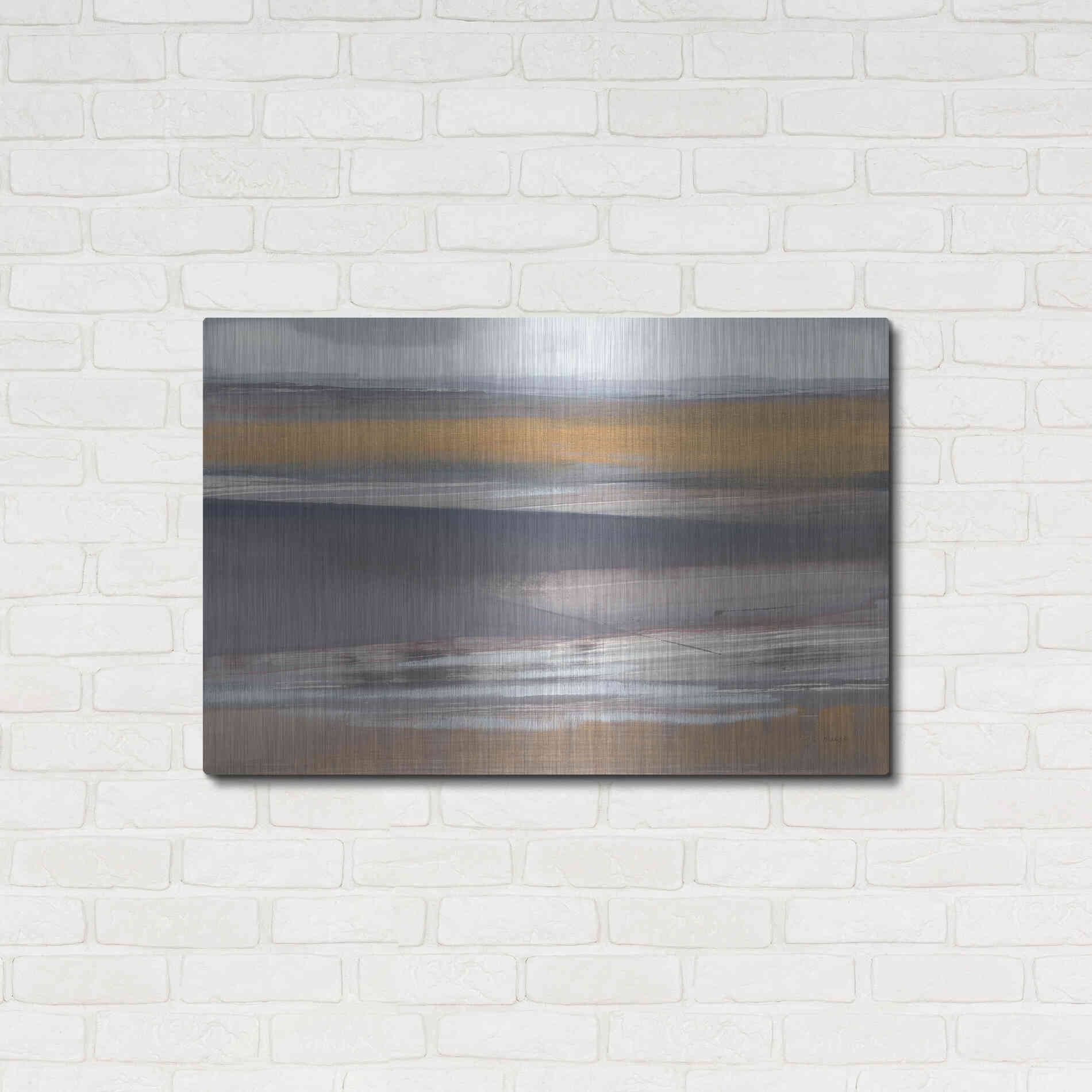 Luxe Metal Art 'Misty Morning' by Jo Maye, Metal Wall Art,36x24