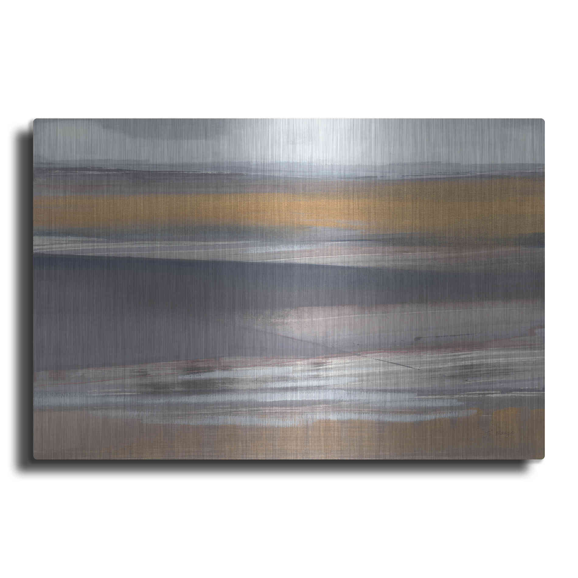 Luxe Metal Art 'Misty Morning' by Jo Maye, Metal Wall Art