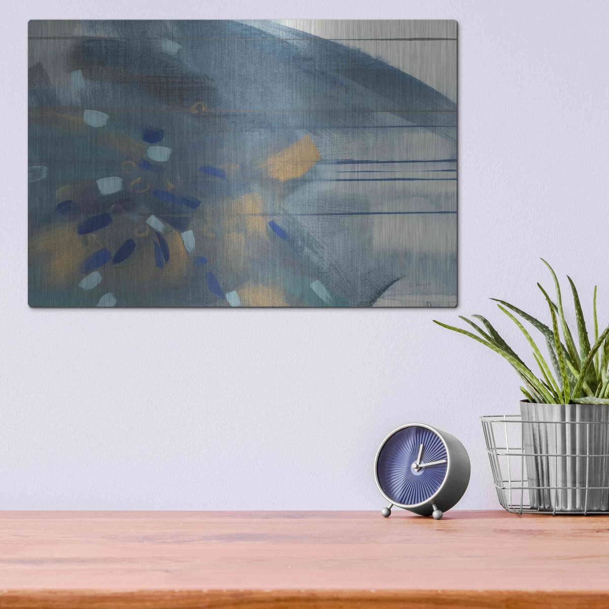 Luxe Metal Art 'Regal' by Jo Maye, Metal Wall Art,16x12