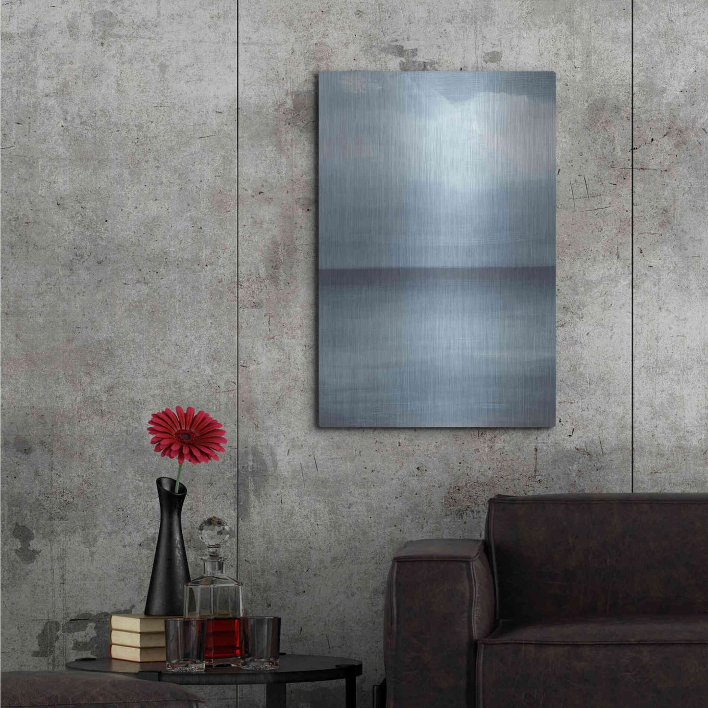 Luxe Metal Art 'Seascape III' by Jo Maye, Metal Wall Art,24x36