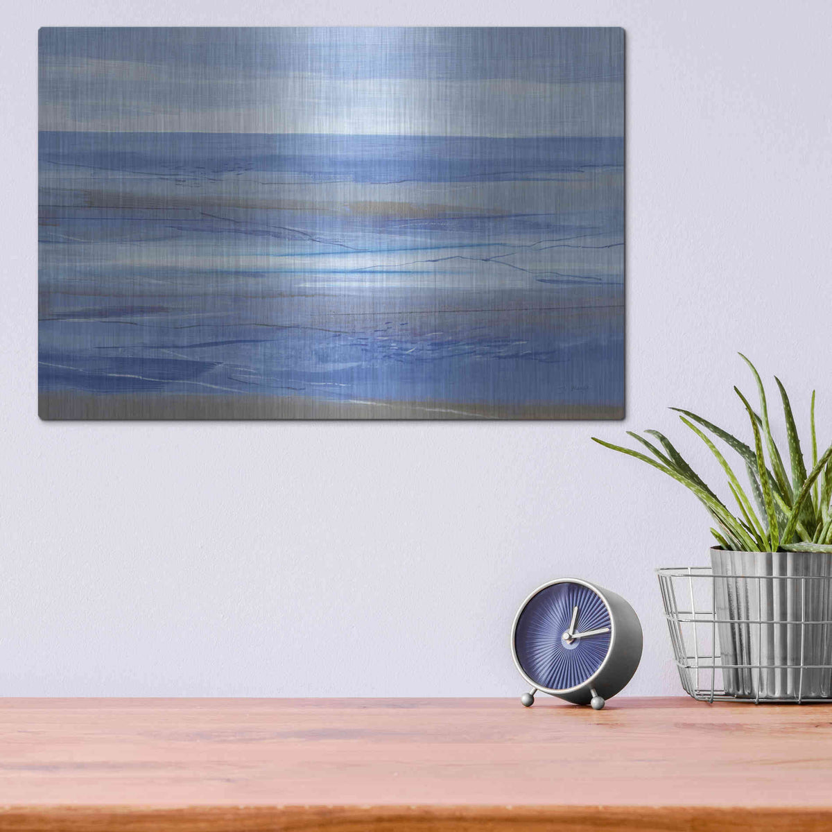 Luxe Metal Art 'Summer Morning' by Jo Maye, Metal Wall Art,16x12