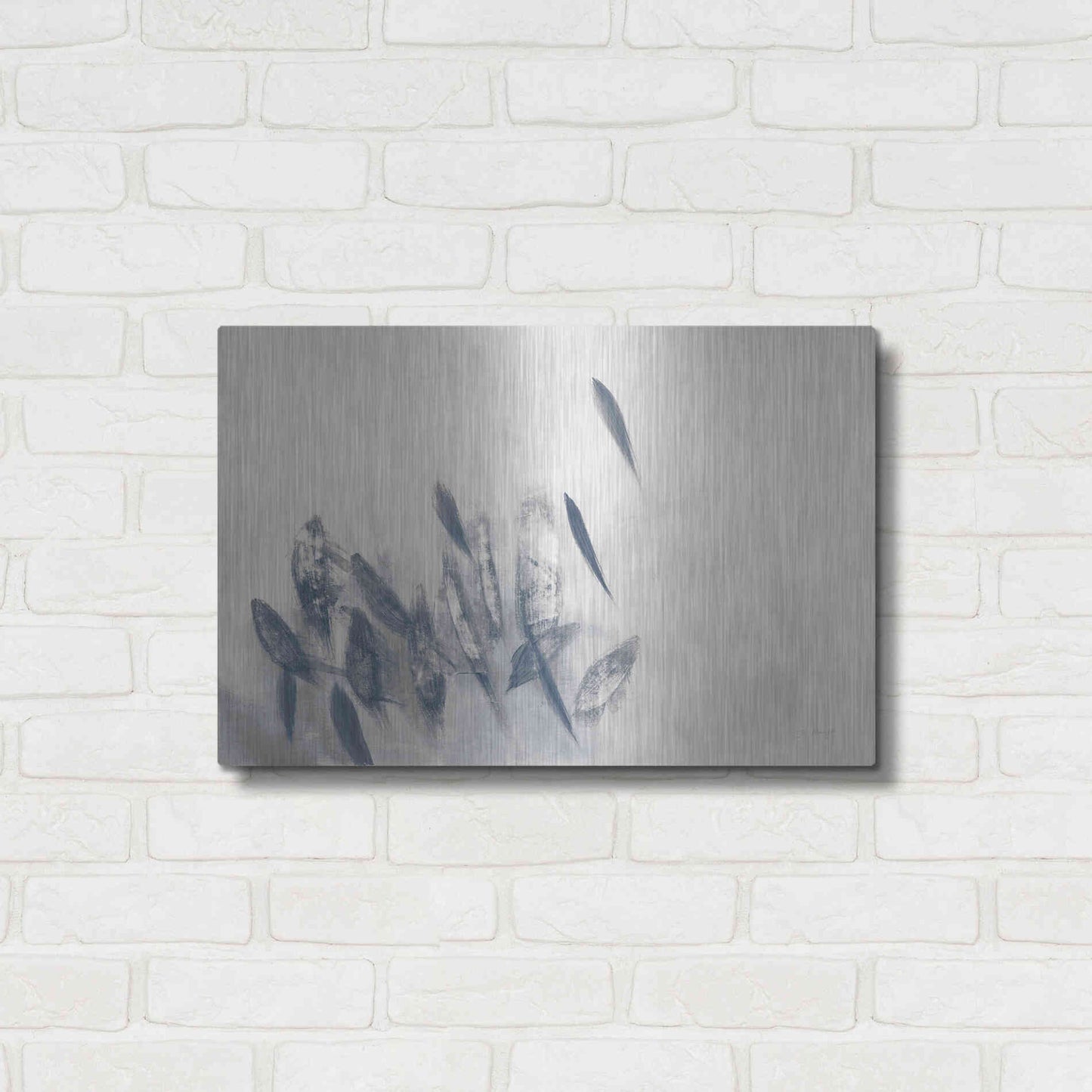 Luxe Metal Art 'Gently Waving Neutral' by Jo Maye, Metal Wall Art,24x16