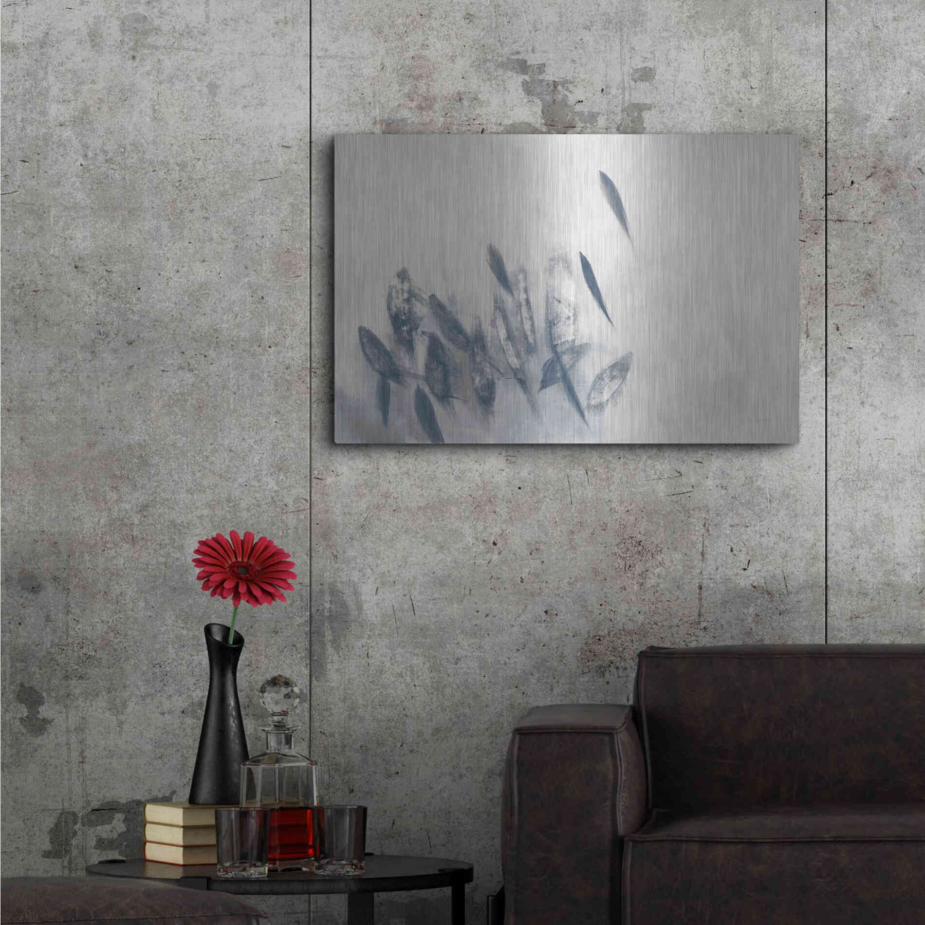 Luxe Metal Art 'Gently Waving Neutral' by Jo Maye, Metal Wall Art,36x24