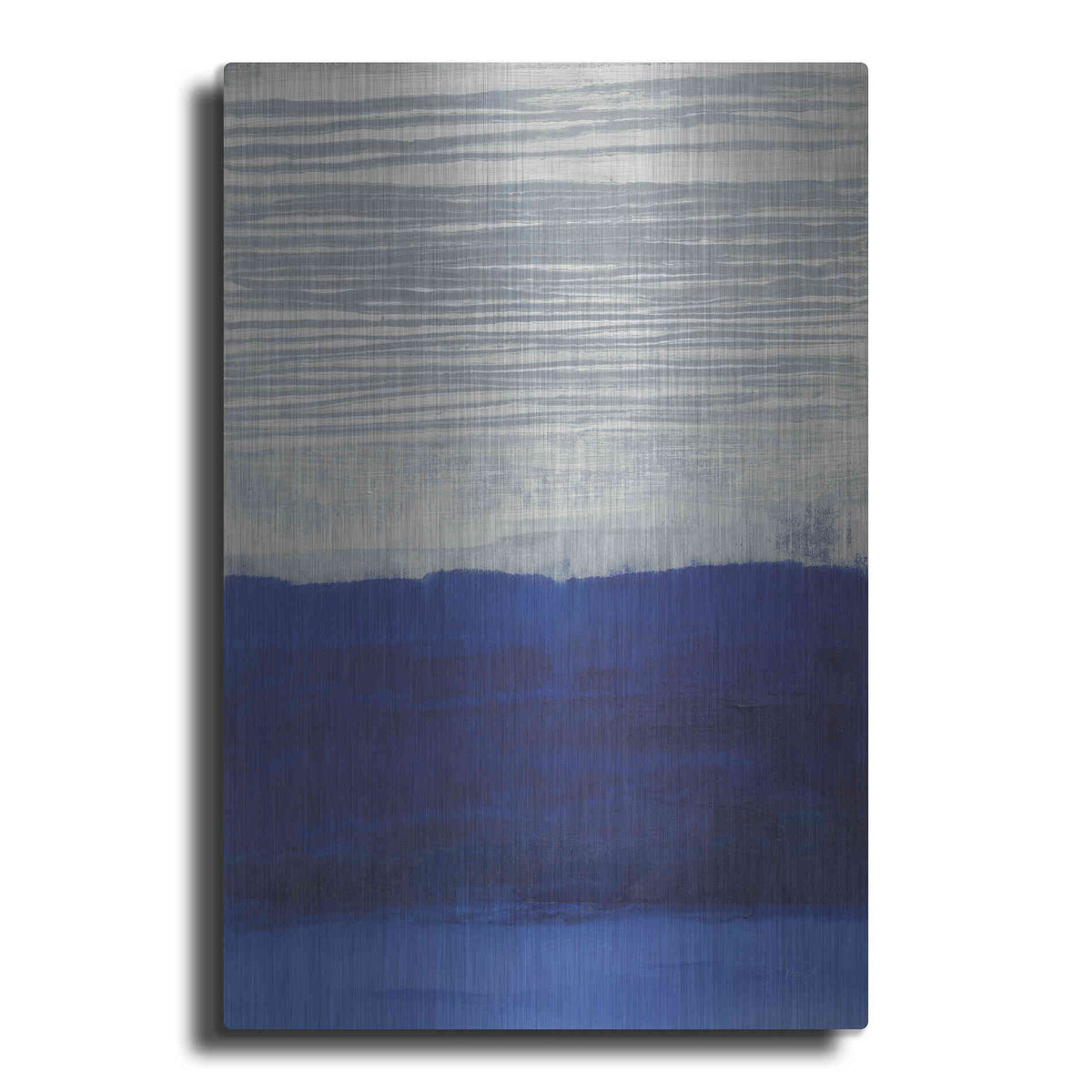 Luxe Metal Art 'Gray Haze' by Jo Maye, Metal Wall Art
