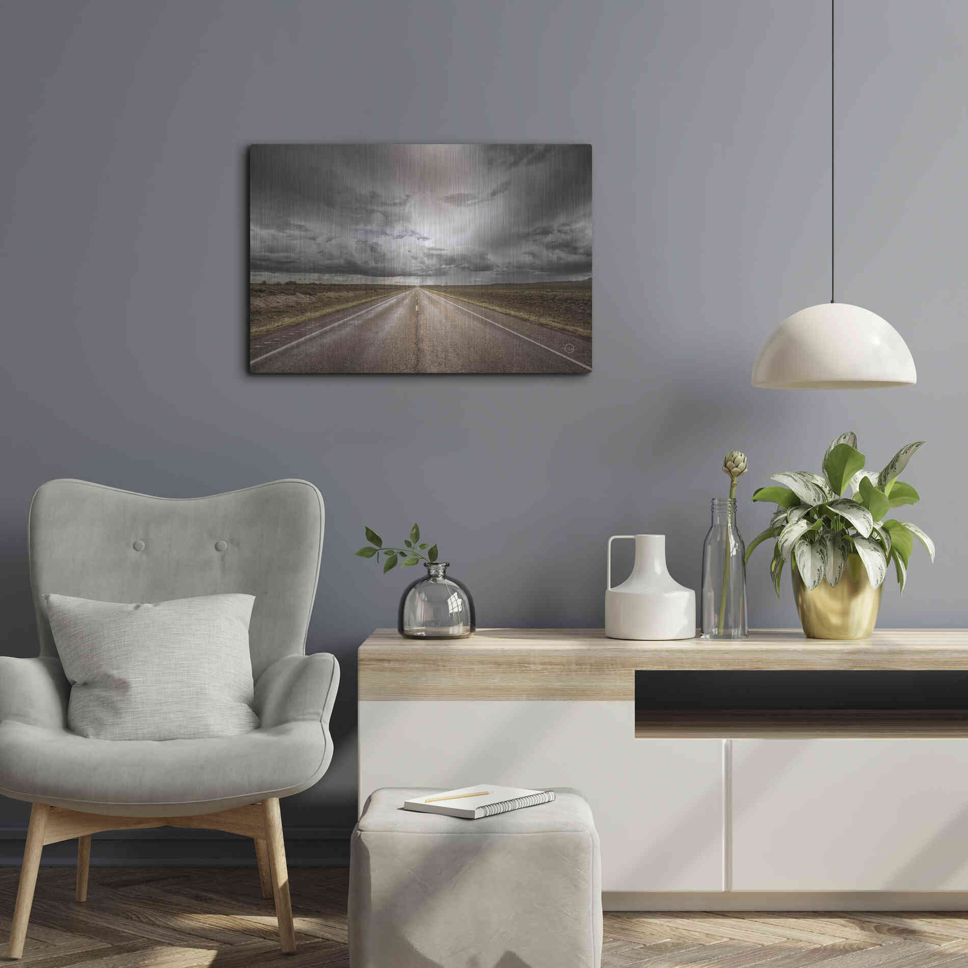 Luxe Metal Art 'Into The Storm' by Nathan Larson, Metal Wall Art,24x16