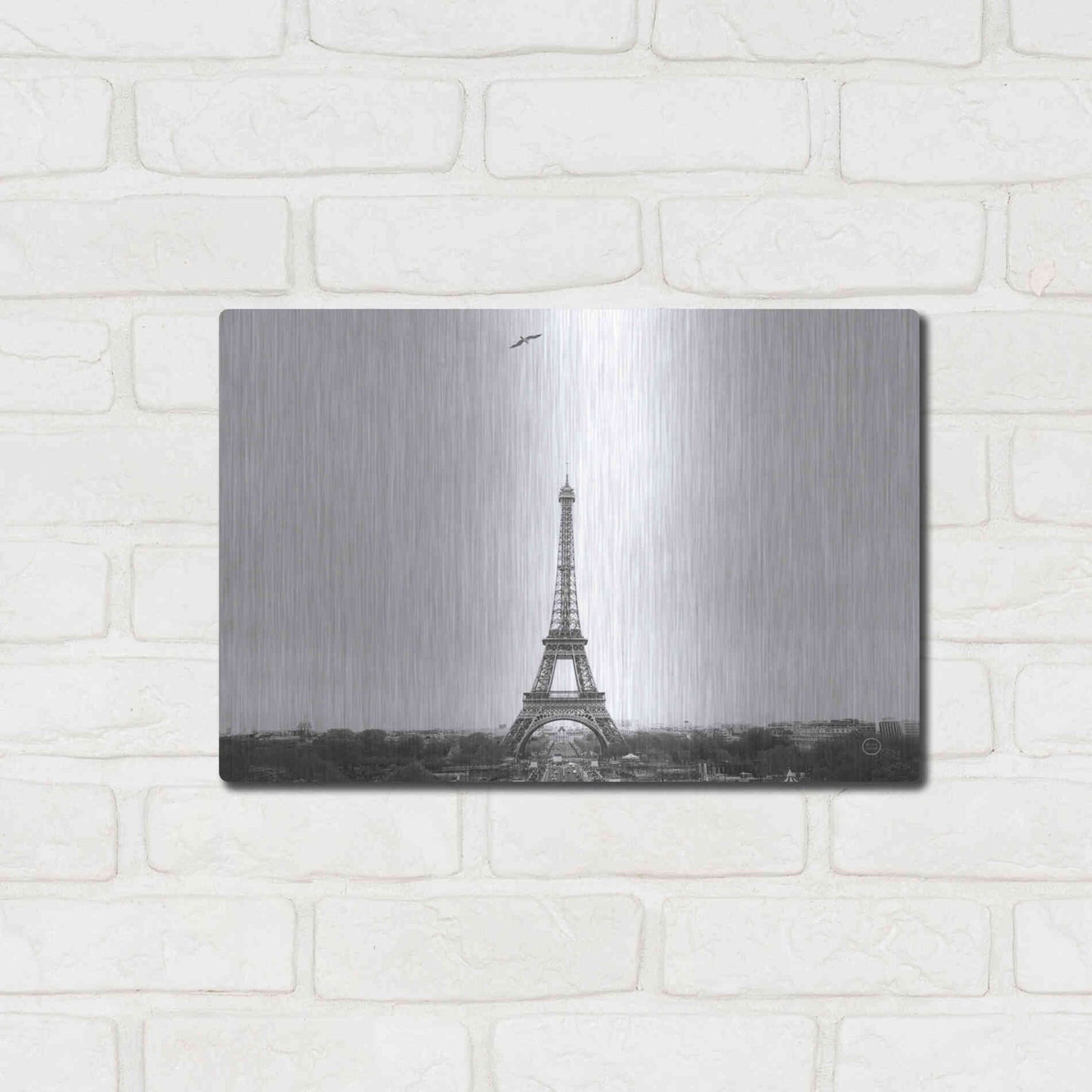 Luxe Metal Art 'A Birds View of Paris' by Nathan Larson, Metal Wall Art,16x12