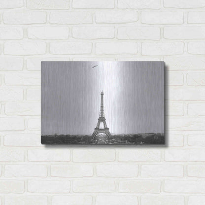 Luxe Metal Art 'A Birds View of Paris' by Nathan Larson, Metal Wall Art,24x16