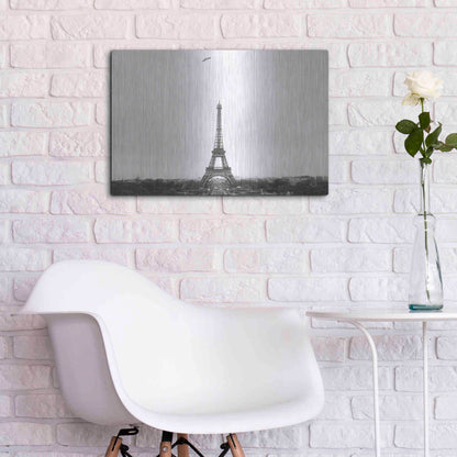 Luxe Metal Art 'A Birds View of Paris' by Nathan Larson, Metal Wall Art,24x16