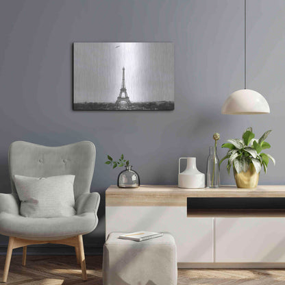 Luxe Metal Art 'A Birds View of Paris' by Nathan Larson, Metal Wall Art,24x16