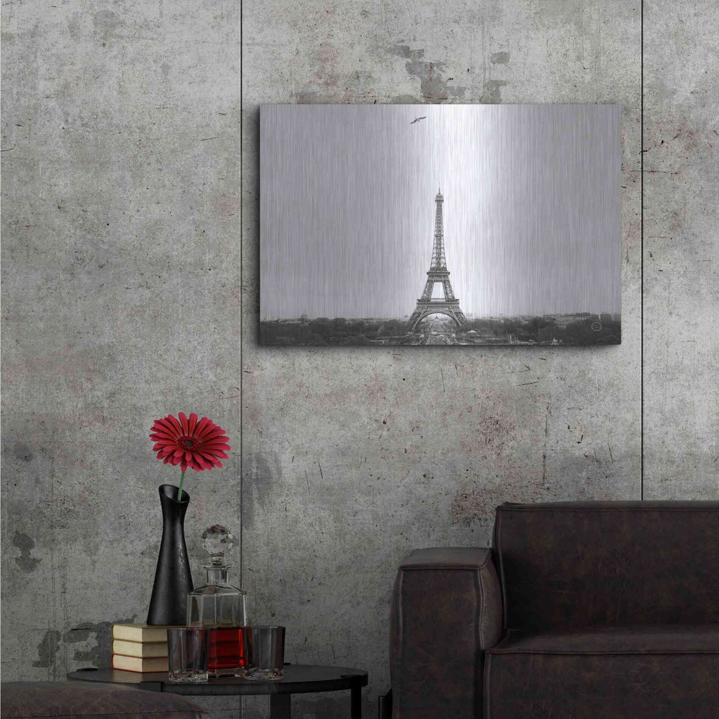 Luxe Metal Art 'A Birds View of Paris' by Nathan Larson, Metal Wall Art,36x24
