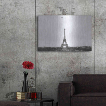 Luxe Metal Art 'A Birds View of Paris' by Nathan Larson, Metal Wall Art,36x24