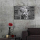 Luxe Metal Art 'Highland Cow Staring Contest' by Nathan Larson, Metal Wall Art,36x24
